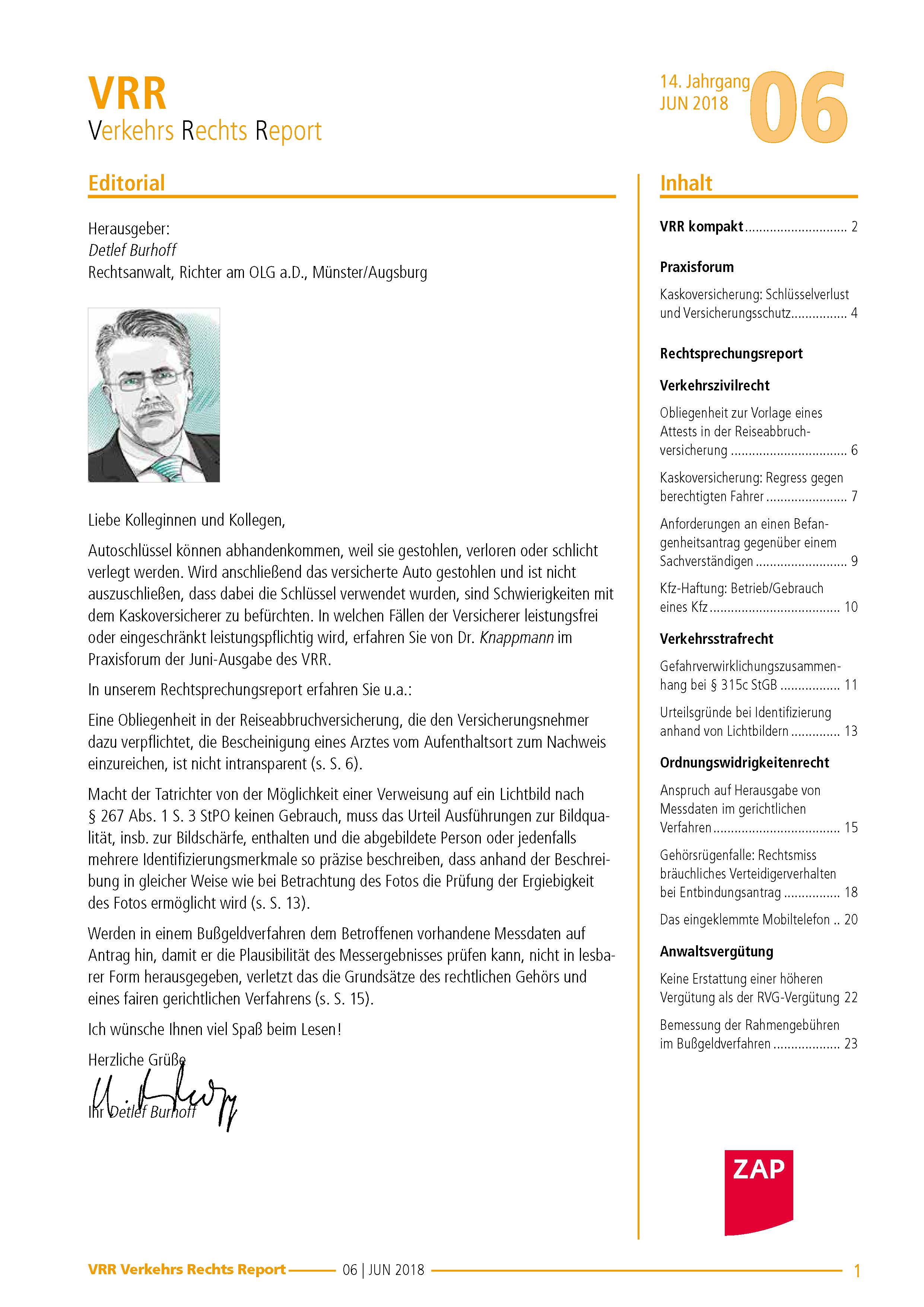 VRR -  VerkehrsRechtsReport